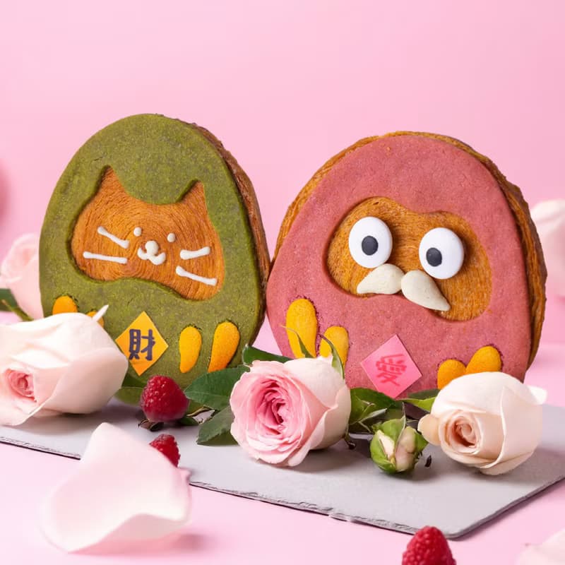 軟餅乾千層酥五入組 不倒翁招財貓軟餅乾千層酥 中秋禮盒