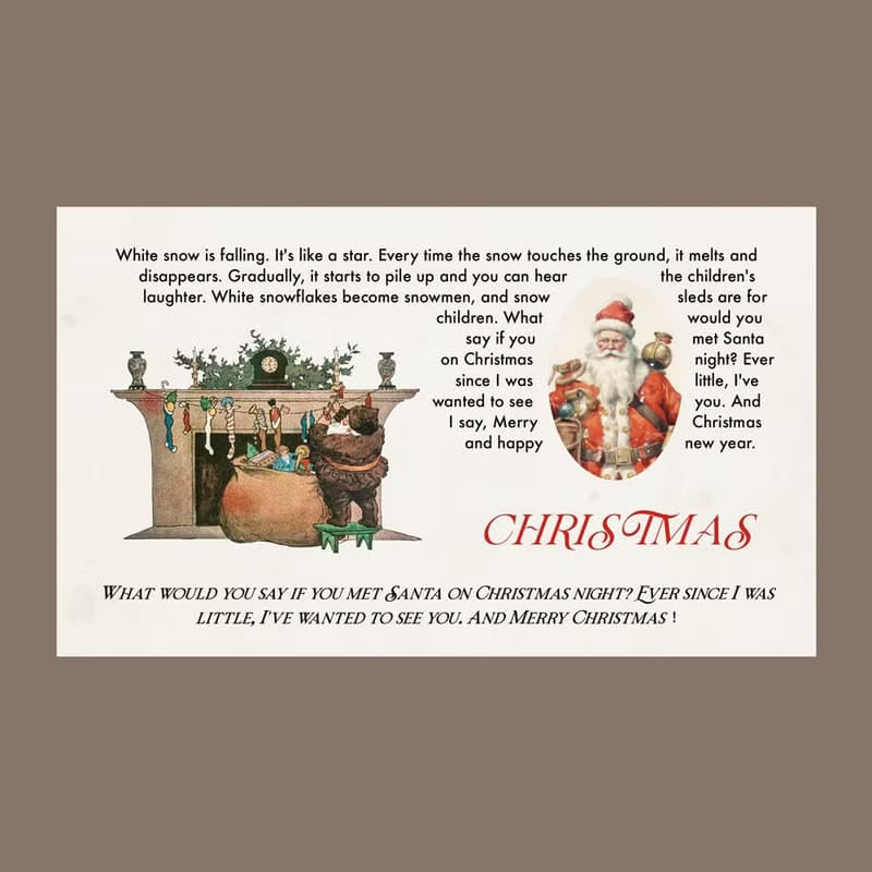 Christmas Sticker Santa Christmas Sticker  Vintage (60 sheets)ステッカー
