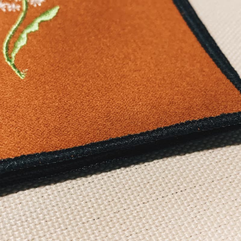 刺繡包邊茶巾 蒲公英/白花