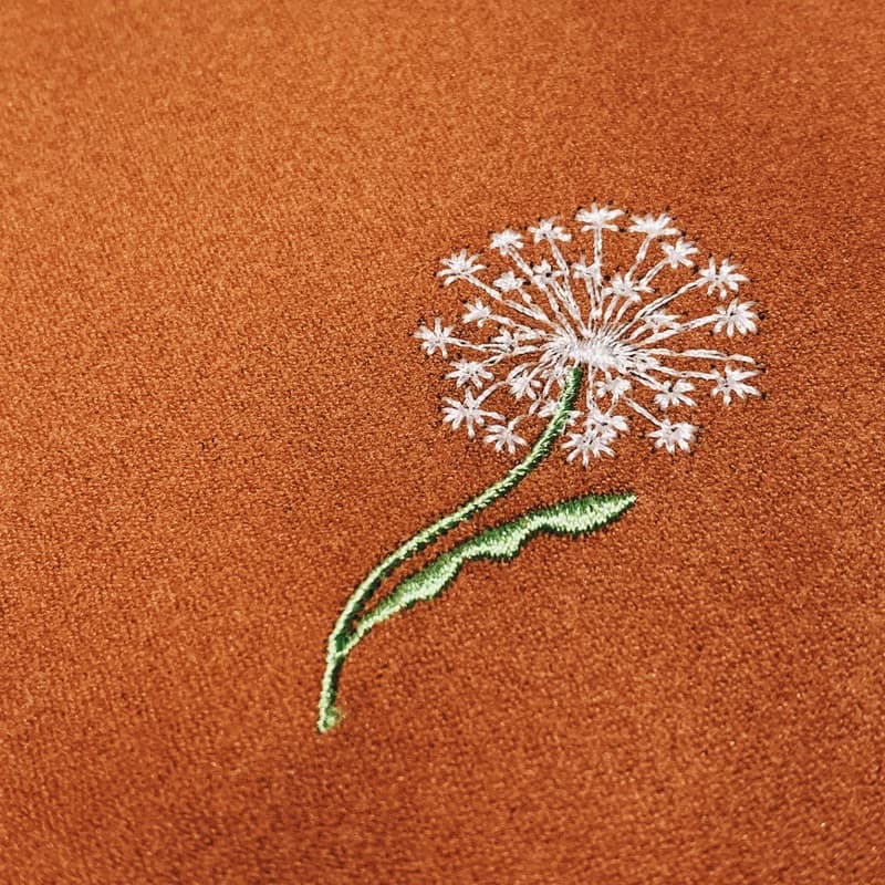 刺繡包邊茶巾 蒲公英/白花
