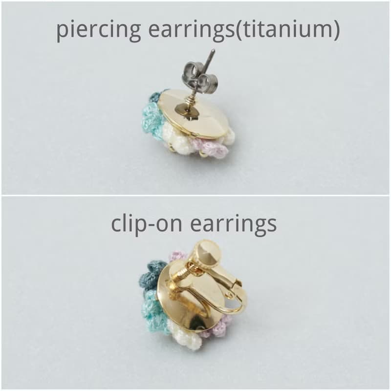 小花のブーケピアス/イヤリング