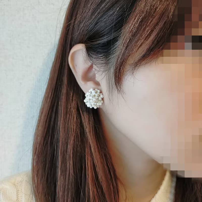 小花のブーケピアス/イヤリング