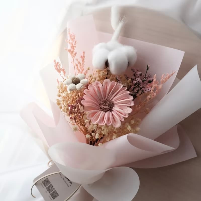畢業花束 粉色系 太陽花花束 向日葵 生日 畢業禮物 老師禮物