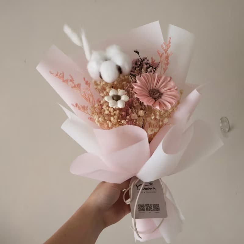 畢業花束 粉色系 太陽花花束 向日葵 生日 畢業禮物 老師禮物