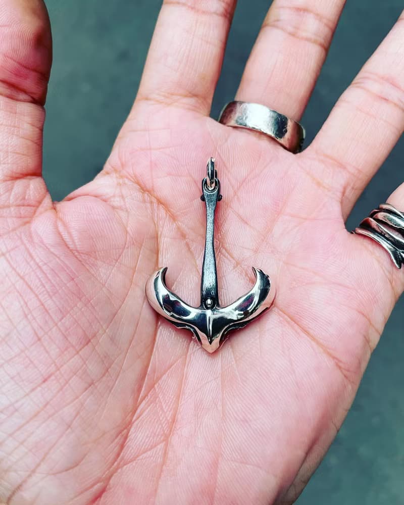 海洋系列【堤喀鯨錨】925純銀墜飾/鯨魚尾/船錨/幸運象徵/祝福禮