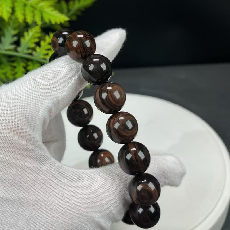 高品質墨西哥金絲紅曜石手串14mm玉化千層顆顆帶眼激情解壓能量