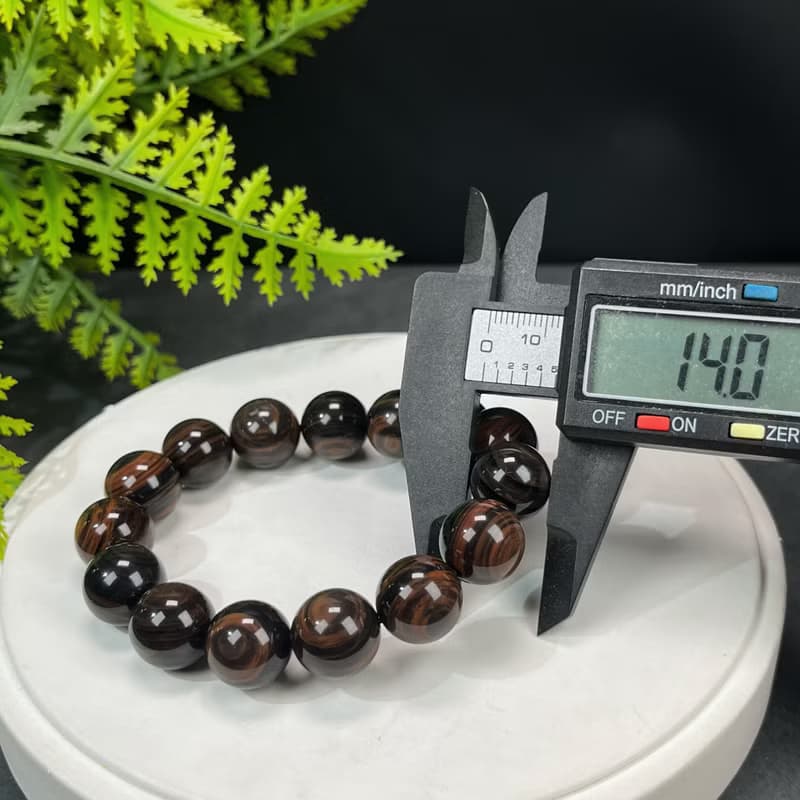 高品質墨西哥金絲紅曜石手串14mm玉化千層顆顆帶眼激情解壓能量