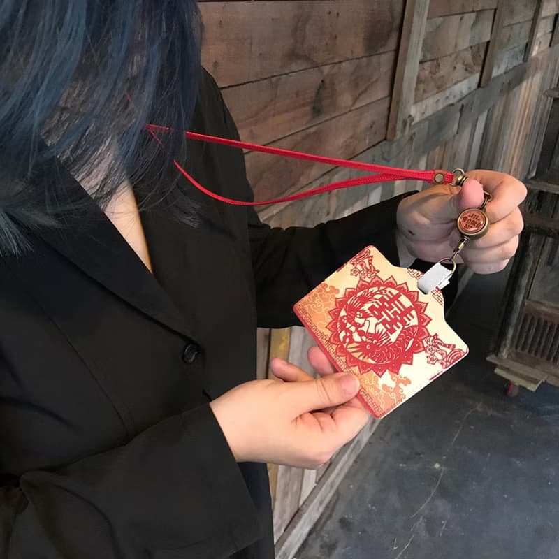 YOYO card case 伸縮證件套(橫式) - 紅囍 婚禮小物 禮物推薦推