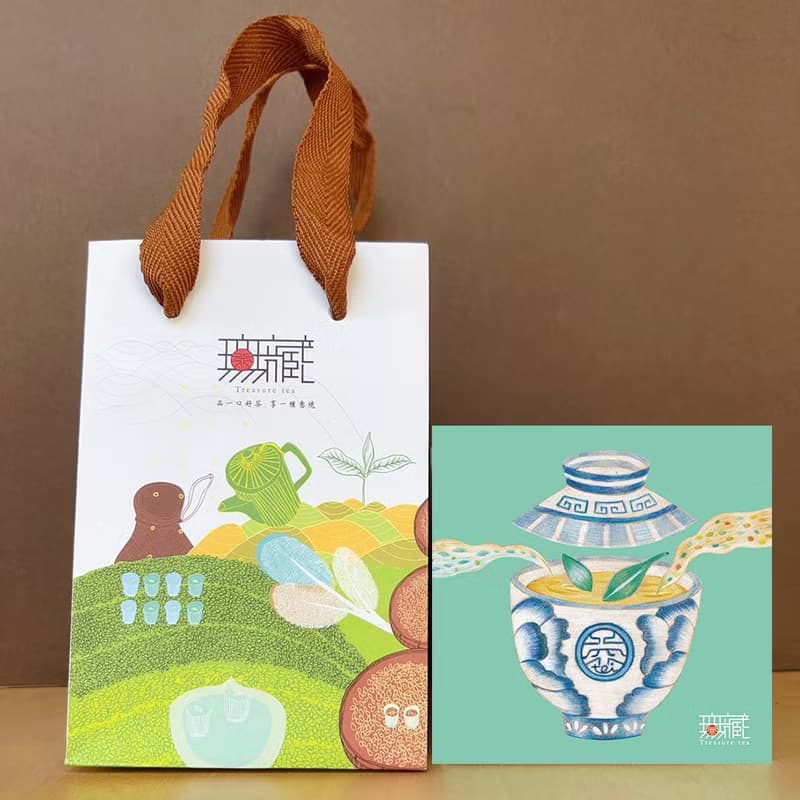 A2【無藏】公益禮盒 祝福茶食小方盒-平安如意【綠】