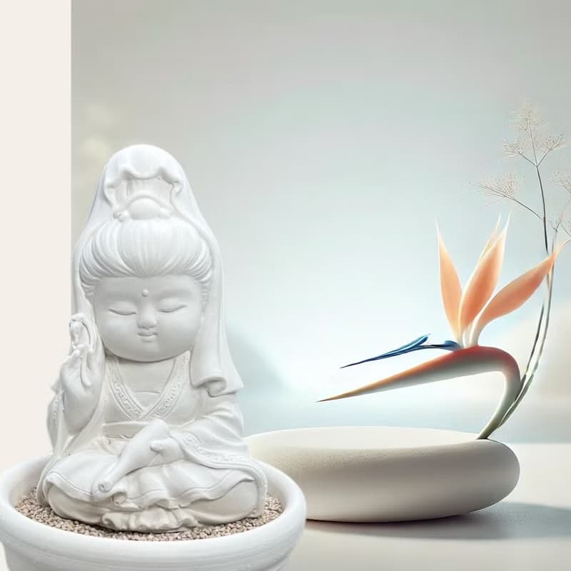 靜謐之美學 淨念吉祥小佛之寶瓶觀音小盤套組  精緻台灣文創禮品