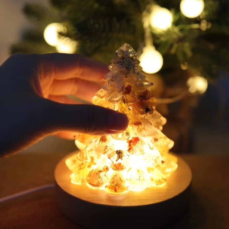 【情人節禮物】招財金黃色金箔水晶聖誕樹-大奧剛能量樹/療癒黃水