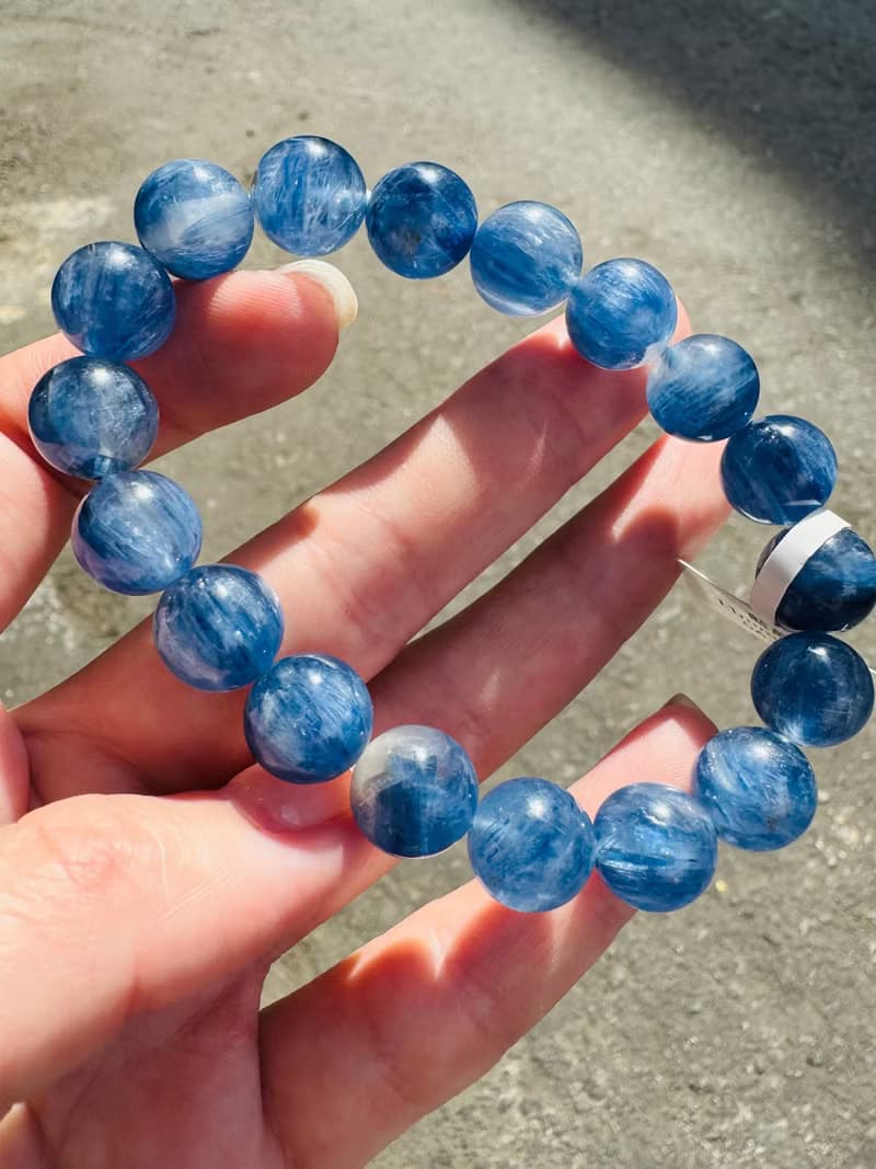 藍色櫻花雨濃色玉化藍晶石11mm43.13g轉運水晶提升洞悉力