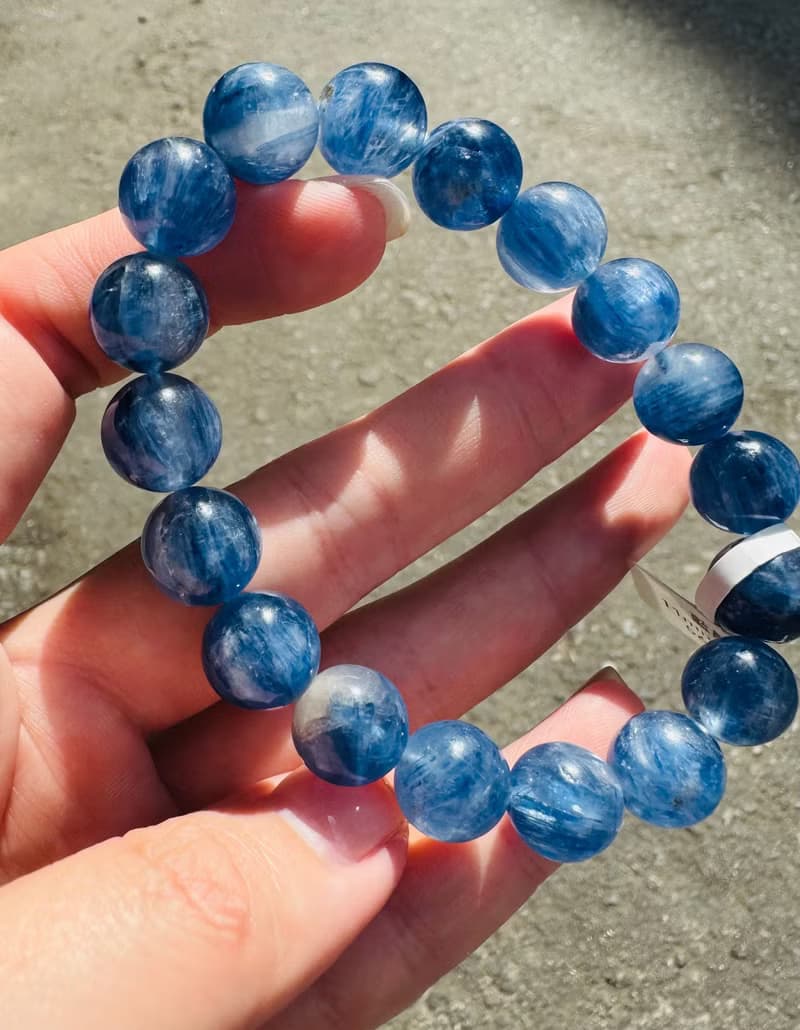 藍色櫻花雨濃色玉化藍晶石11mm43.13g轉運水晶提升洞悉力