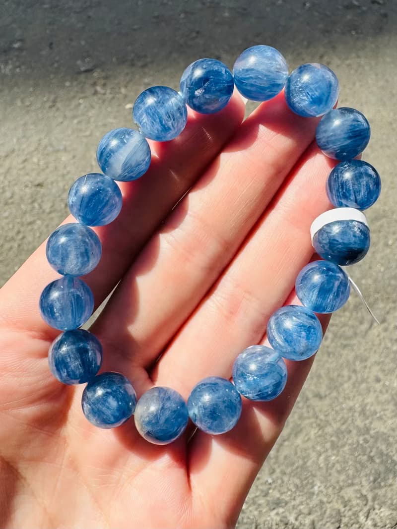 藍色櫻花雨濃色玉化藍晶石11mm43.13g轉運水晶提升洞悉力