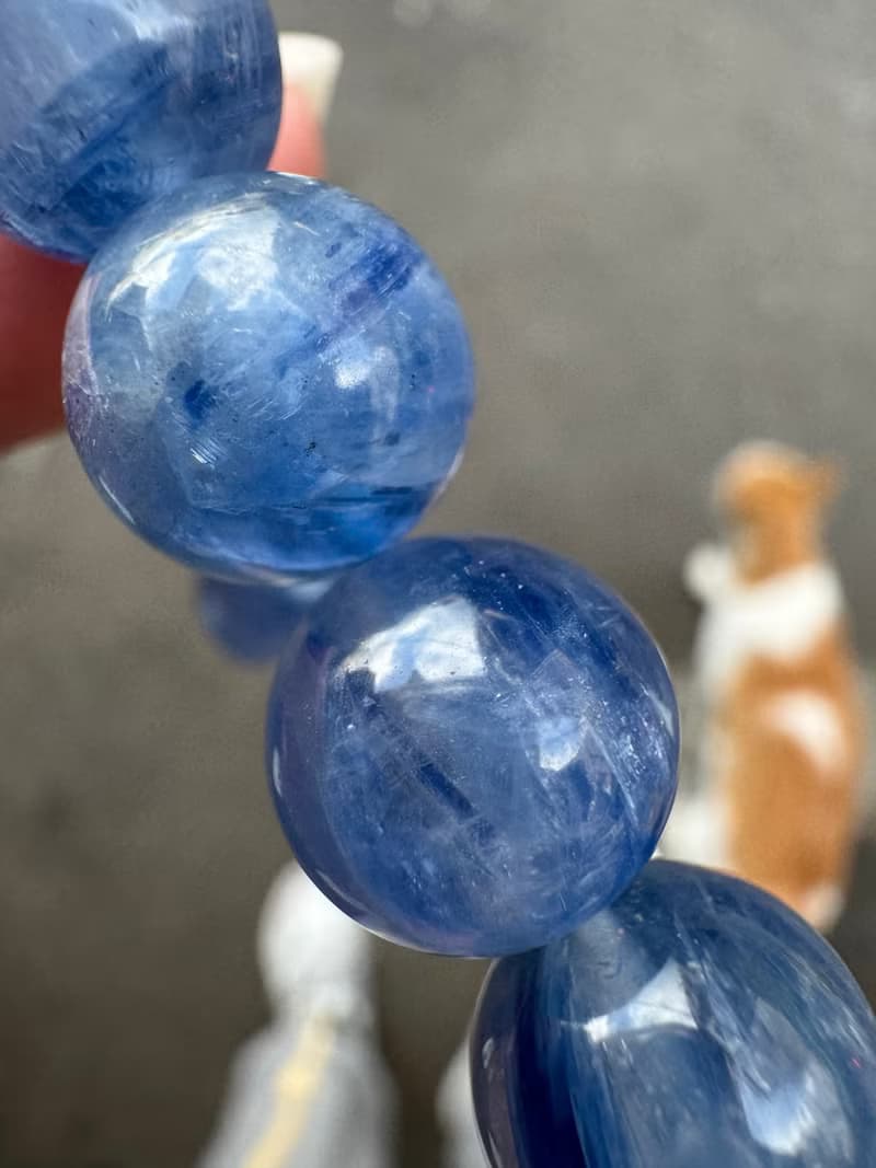 藍色櫻花雨濃色玉化藍晶石11mm43.13g轉運水晶提升洞悉力