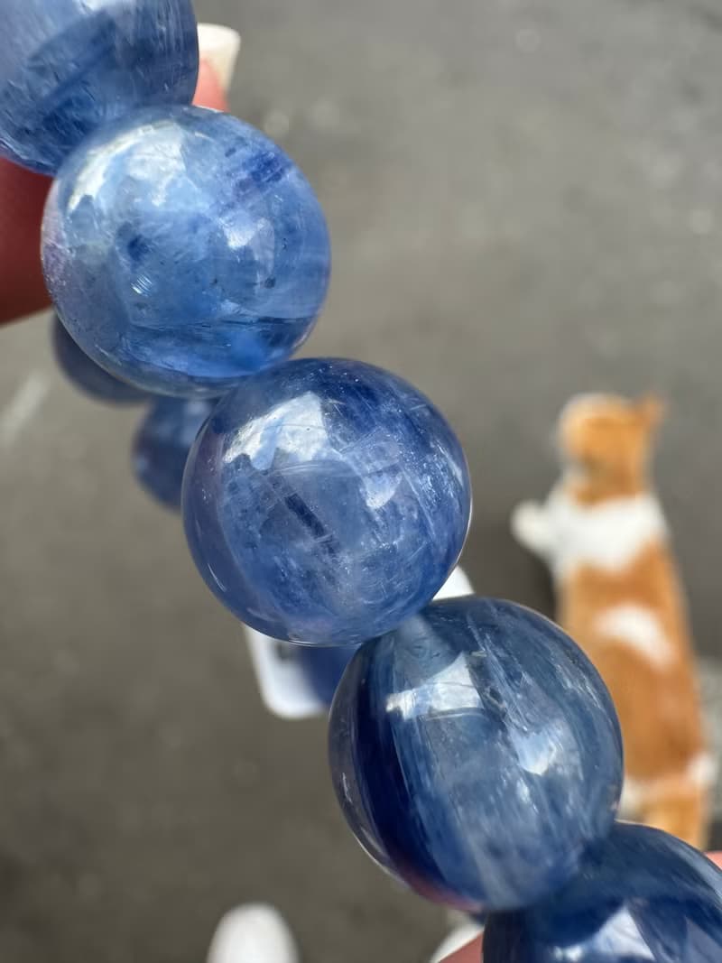 藍色櫻花雨濃色玉化藍晶石11mm43.13g轉運水晶提升洞悉力