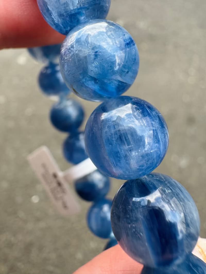 藍色櫻花雨濃色玉化藍晶石11mm43.13g轉運水晶提升洞悉力