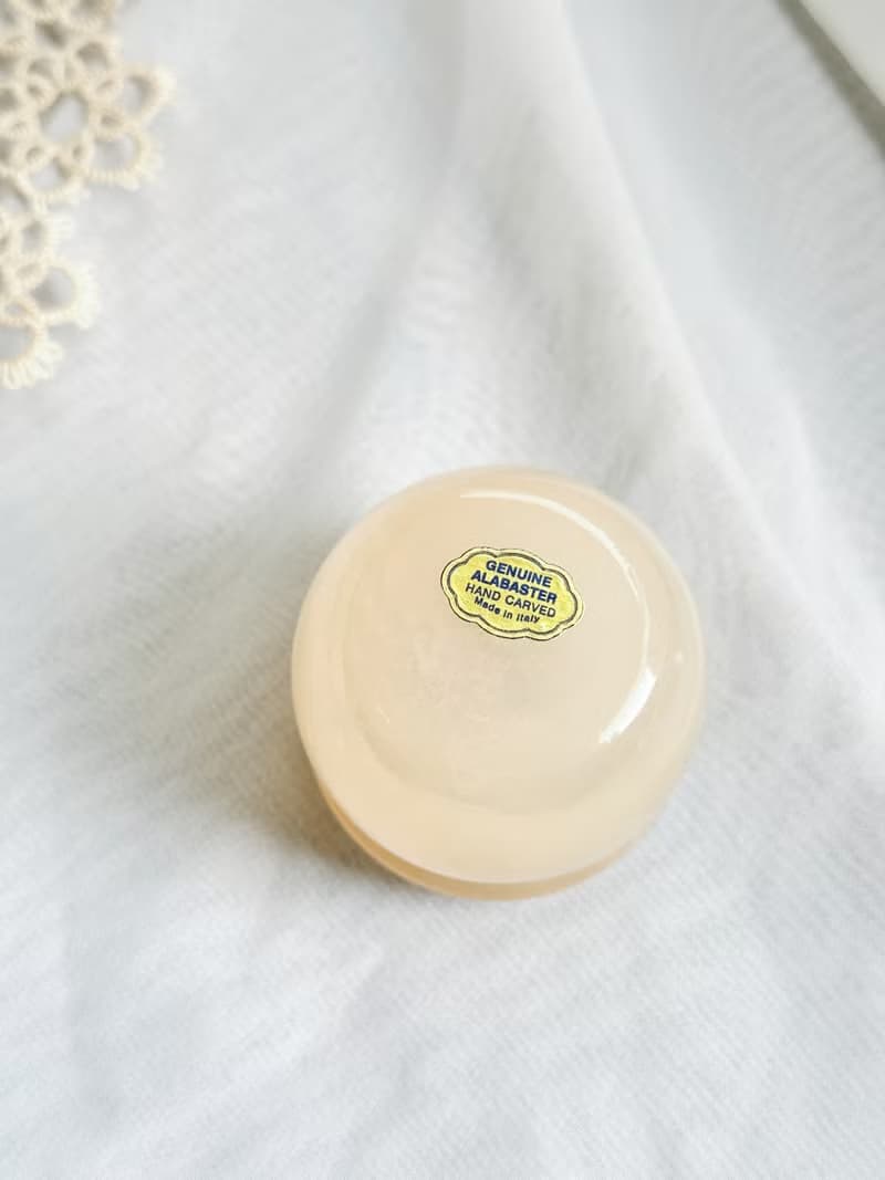 【好日戀物】義大利 GENUINE ALABASTER 玫瑰金邊小物盒