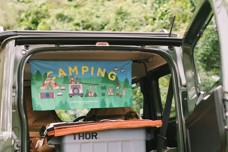 Puu 插畫吸水長條毛巾 露營 登山 JIMNY 山系