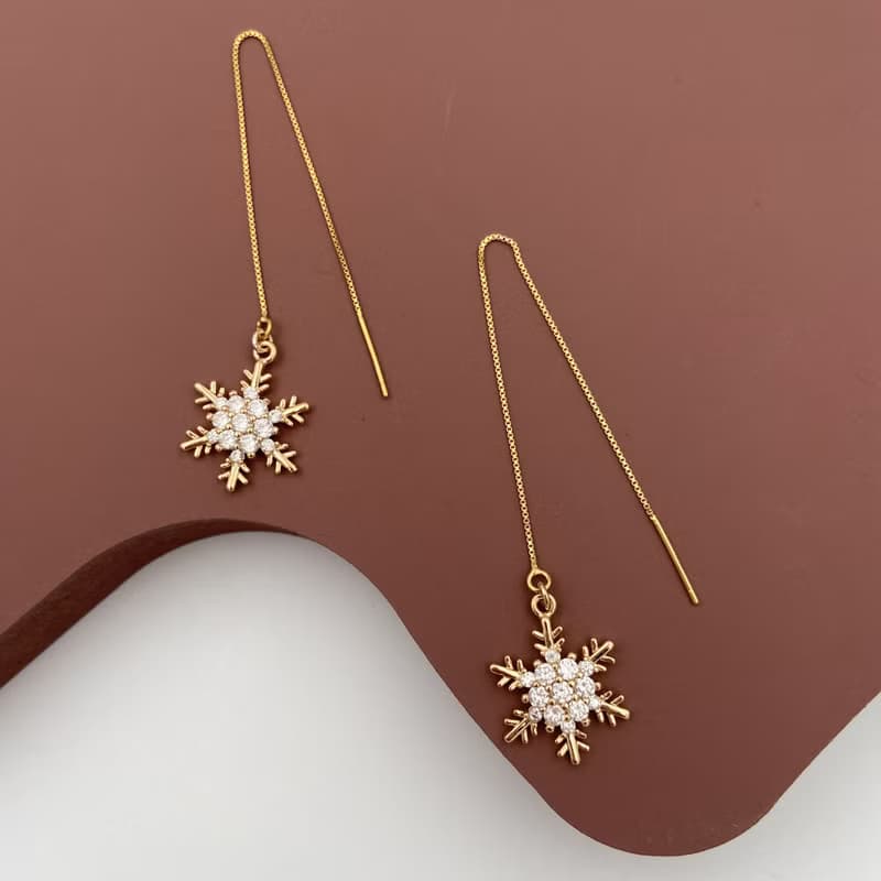 COLE COOL雪花可拉長短防敏感耳線耳環耳夾