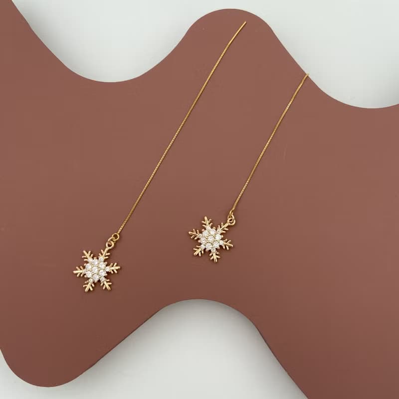 COLE COOL雪花可拉長短防敏感耳線耳環耳夾