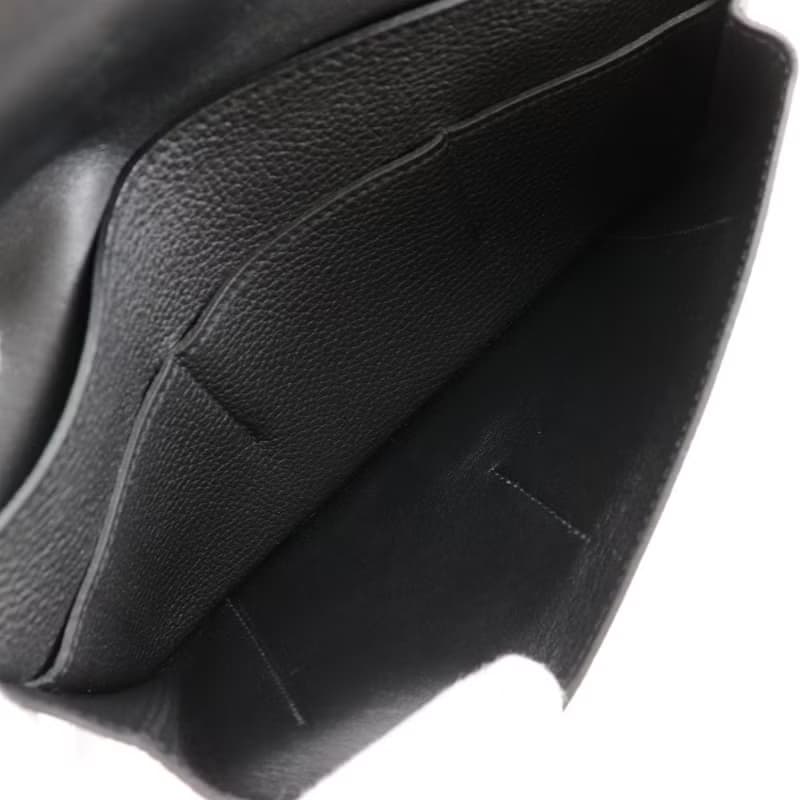 【日本直送】エルメス HERMES ドゴンGM 長財布 トゴ 黒  ユニセックス【中古】