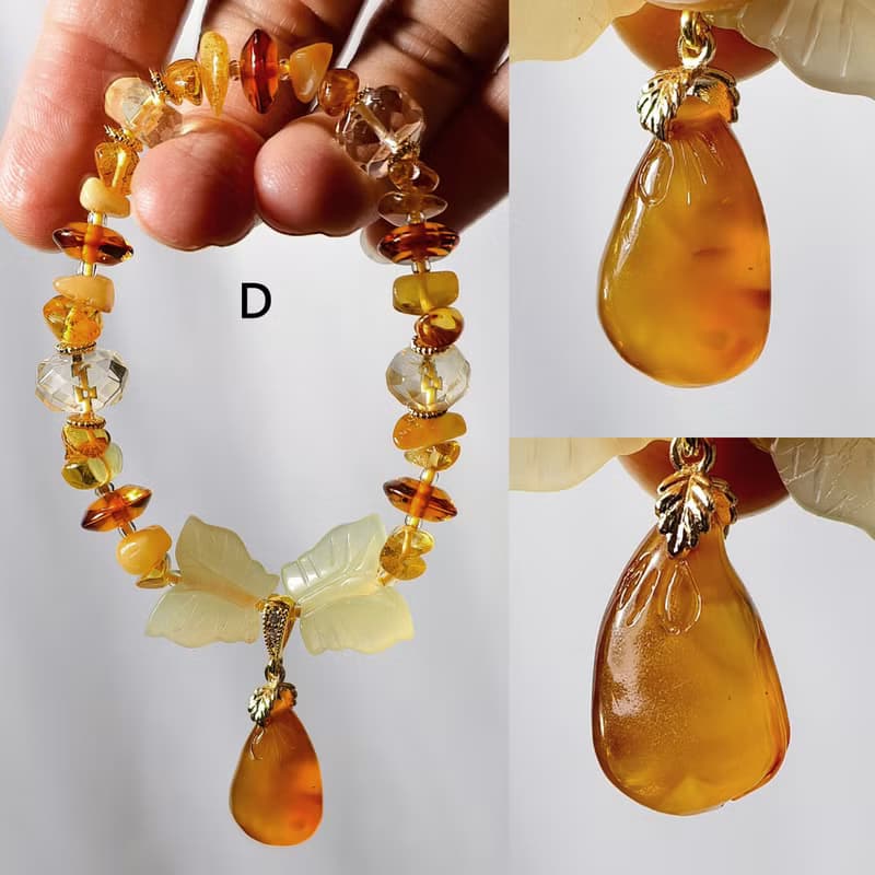 財石大集合 頂級 琥珀蜜蠟 黃水晶 黃岫玉 招財 手鍊 單品 禮物