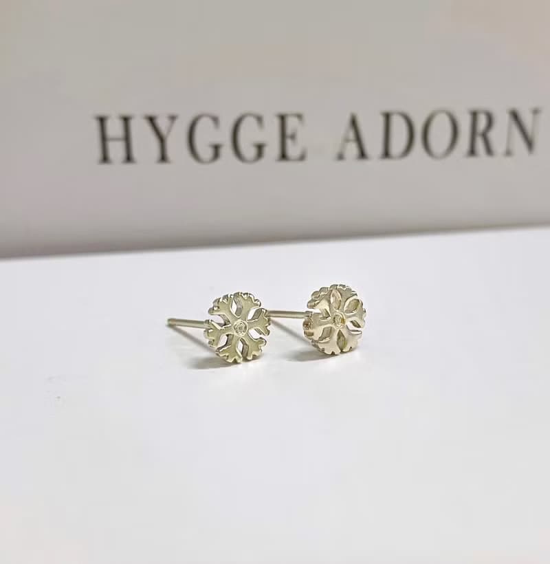 14K | 一朵小雪花_耳環