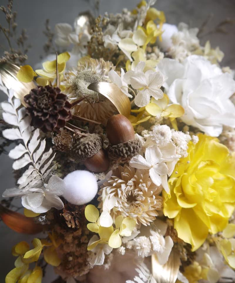 幸福暖陽.乾燥花.不凋花.永生花.新娘婚禮.情人節.捧花.