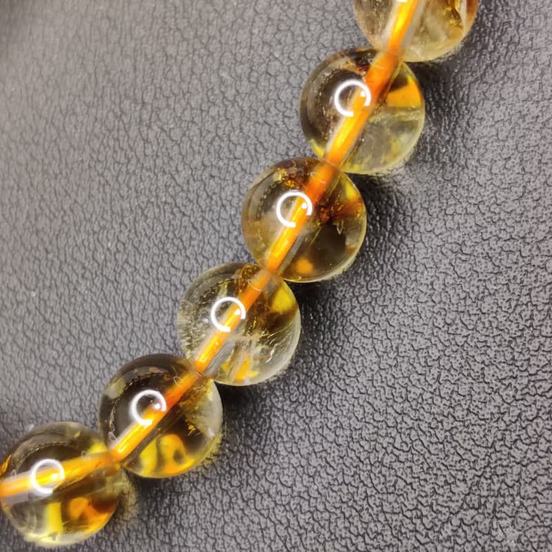 黃塔晶 Citrine 8.5mm 手串 手鍊 天然水晶 水晶手鍊 巴西