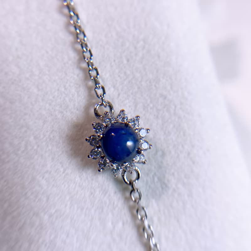 天然藍寶石手鍊 藍寶石一克拉 僅有一條【聖誕飾品】