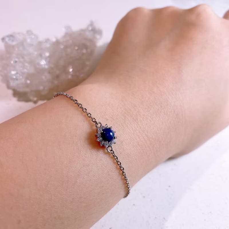 天然藍寶石手鍊 藍寶石一克拉 僅有一條【聖誕飾品】