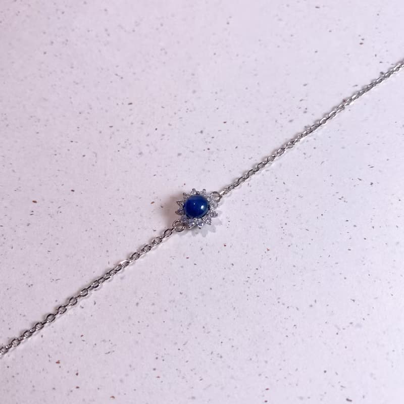 天然藍寶石手鍊 藍寶石一克拉 僅有一條【聖誕飾品】