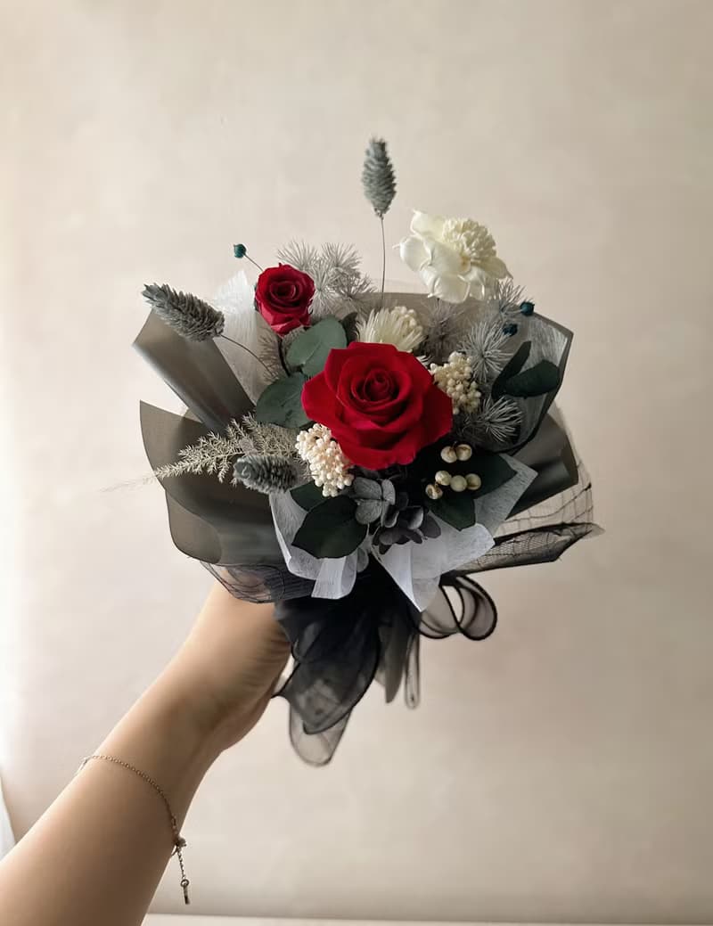 經典 率性 永生花束 情人節花束