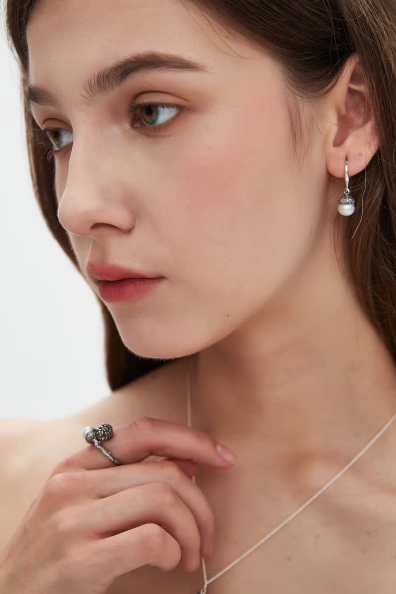 Petite Fille 女未女未手工銀飾 生命的愛 松果 橡實 純銀耳環