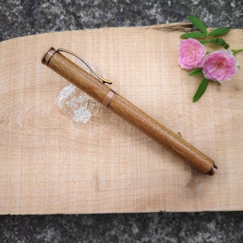 綠檀木  原木 手工筆 鋼筆