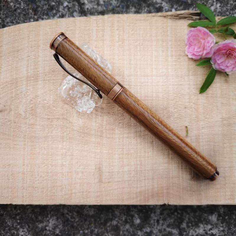 綠檀木  原木 手工筆 鋼筆