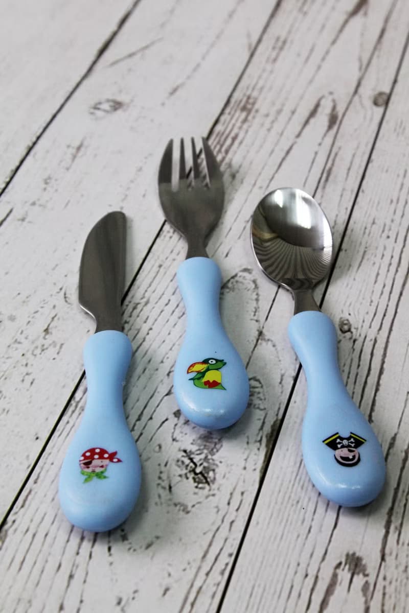 英國Rayware可愛海盜圖案兒童用安全不銹鋼刀叉湯匙餐具組
