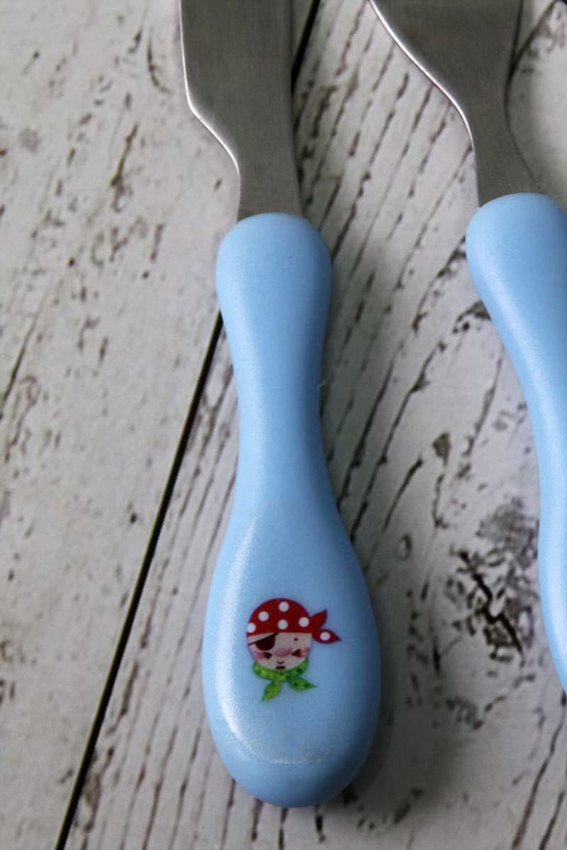 英國Rayware可愛海盜圖案兒童用安全不銹鋼刀叉湯匙餐具組