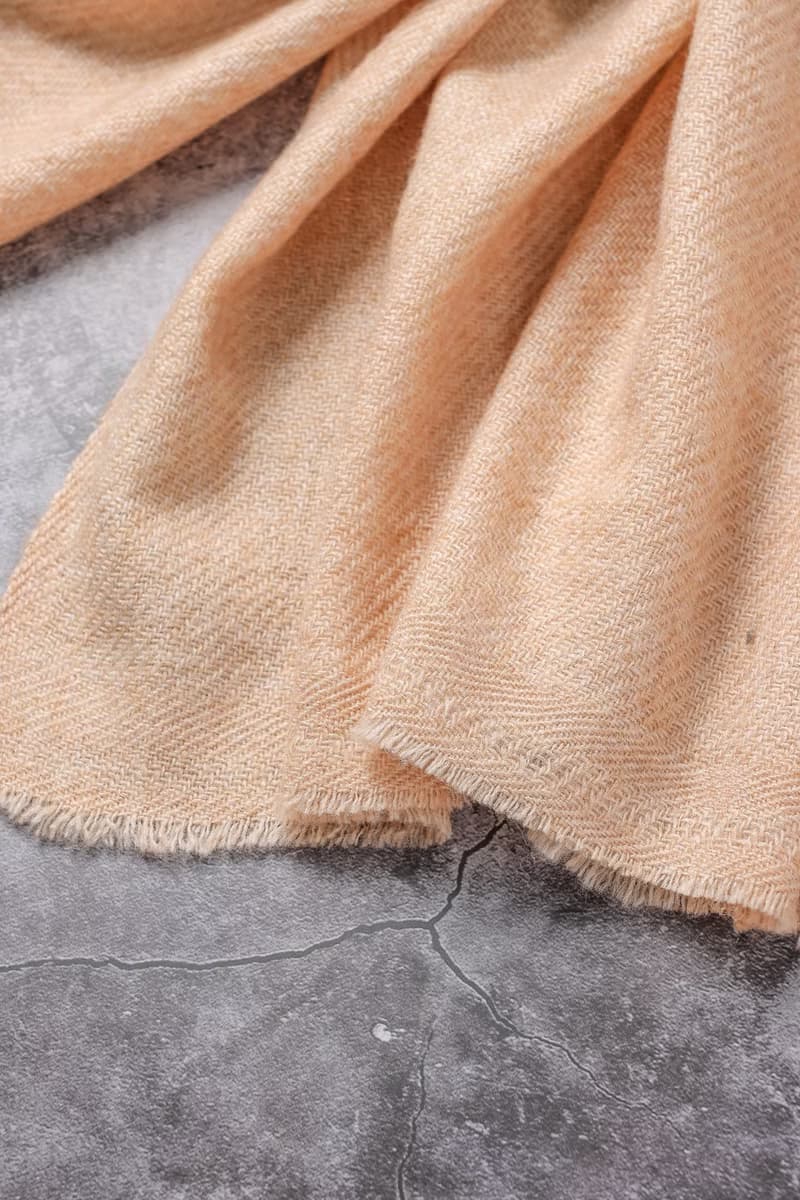 【經典喀什米爾羊毛圍巾】原色 香檳奶茶色 輕薄舒適 男女適用