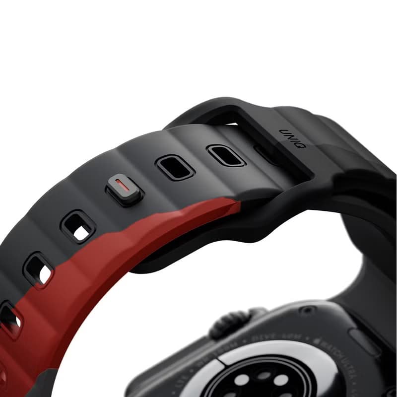 Apple Watch 49/46/45/44mm Stride DE防水氟橡膠不鏽鋼錶帶 3色