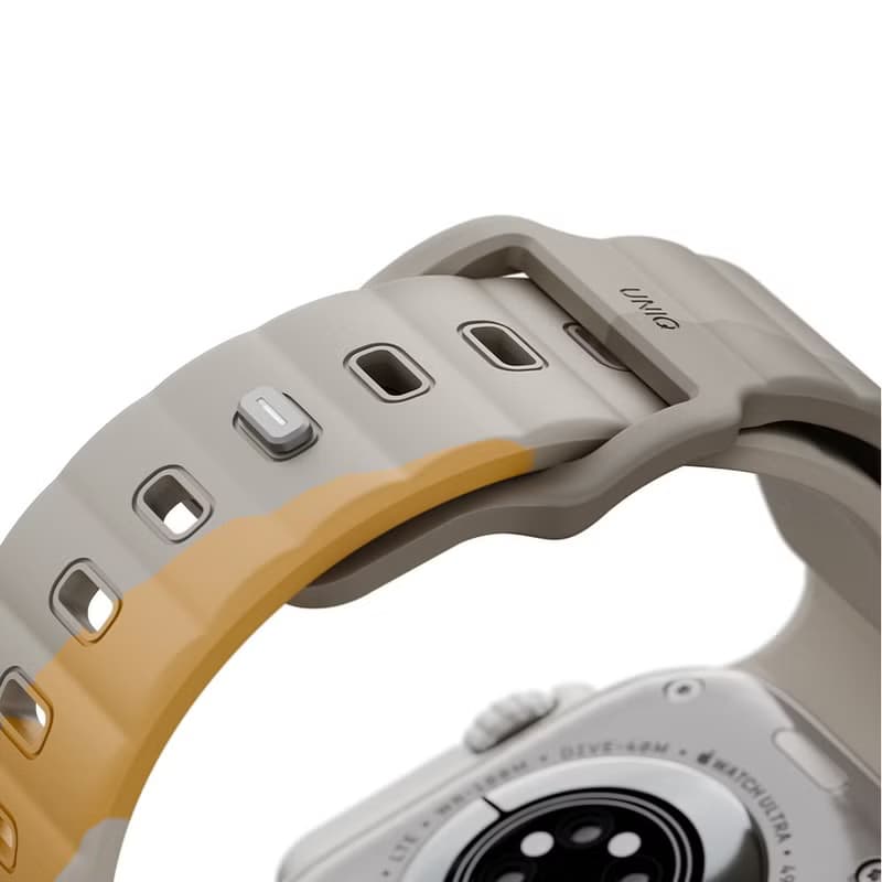 Apple Watch 49/46/45/44mm Stride DE防水氟橡膠不鏽鋼錶帶 3色