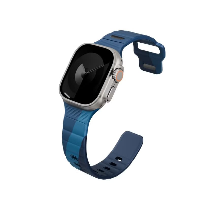 Apple Watch 49/46/45/44mm Stride DE防水氟橡膠不鏽鋼錶帶 3色