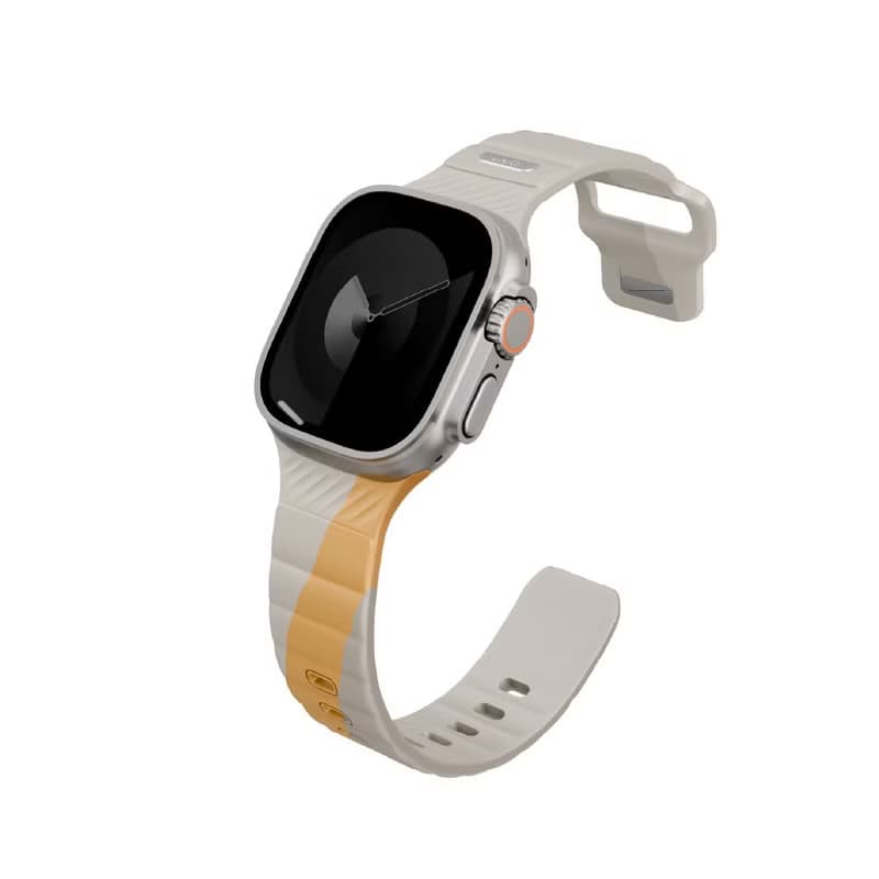 Apple Watch 49/46/45/44mm Stride DE防水氟橡膠不鏽鋼錶帶 3色