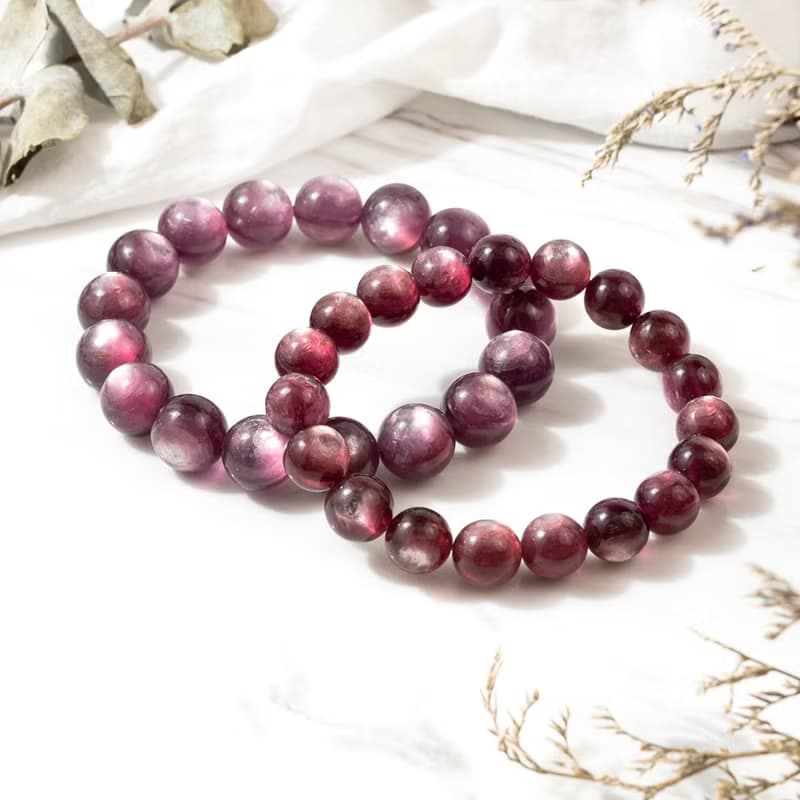 【無瑕】紫蝶幽谷-貓眼紫鋰雲母手鍊