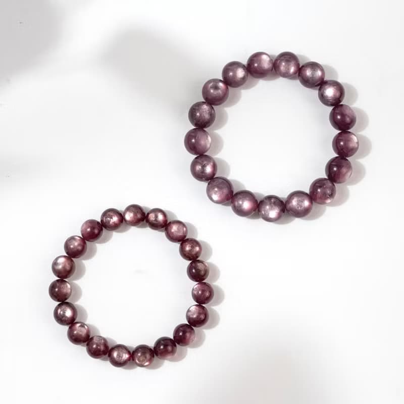 【無瑕】紫蝶幽谷-貓眼紫鋰雲母手鍊