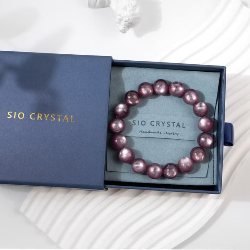 【無瑕】紫蝶幽谷-貓眼紫鋰雲母手鍊