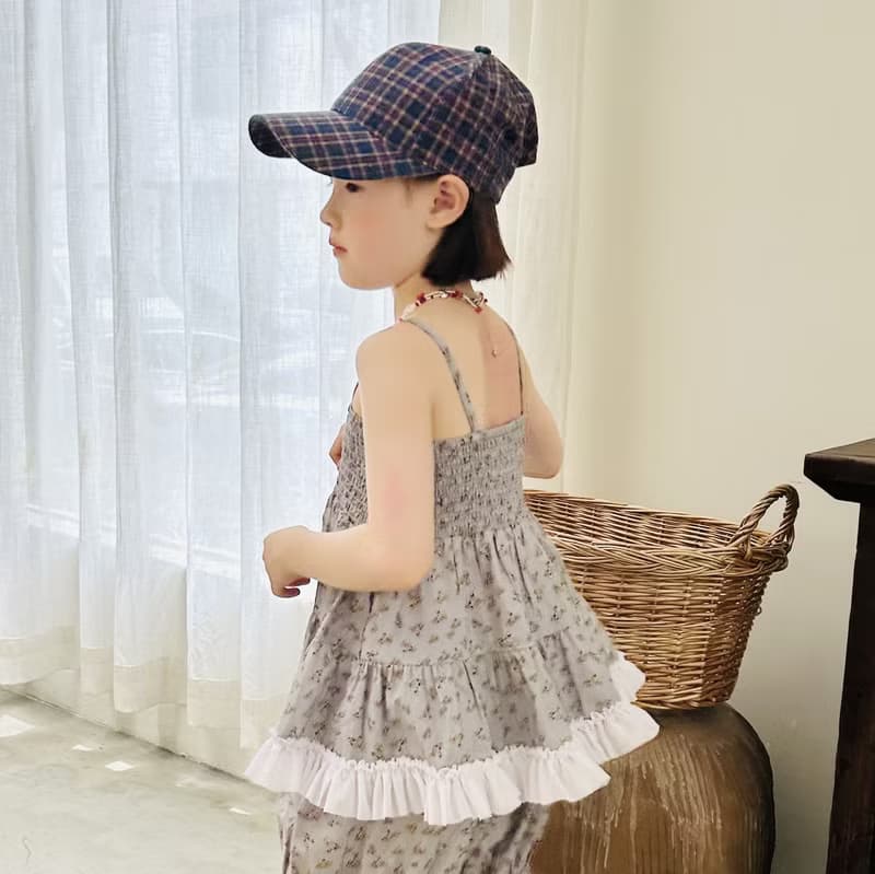 夏季小碎花淑女背心上衣 / 童裝