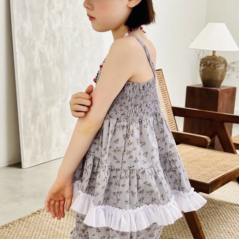 夏季小碎花淑女背心上衣 / 童裝