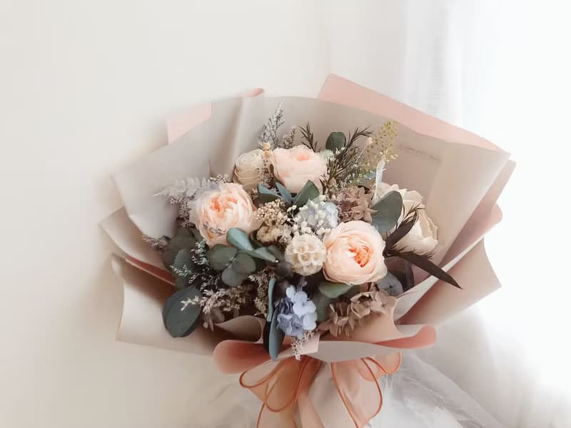 永生花 乾燥花 永生玫瑰花 康乃馨花束 紀念日禮物 求婚花束 告白